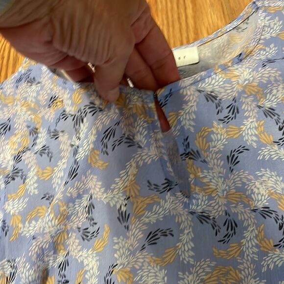 Fever Peasant Blouse, boho top, blue, Medium - Picture 3 of 9